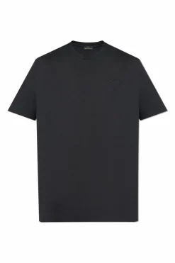 Paul & Shark BLACK T-shirt with embroidered logo
