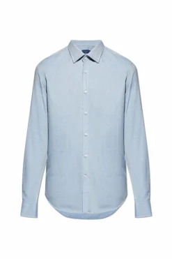 Paul & Shark BLUE Herringbone pattern shirt