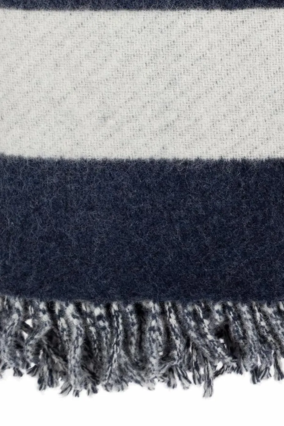 Paul & Shark NAVY BLUE Blanket with striped pattern