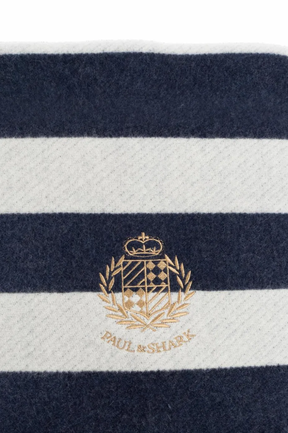 Paul & Shark NAVY BLUE Blanket with striped pattern