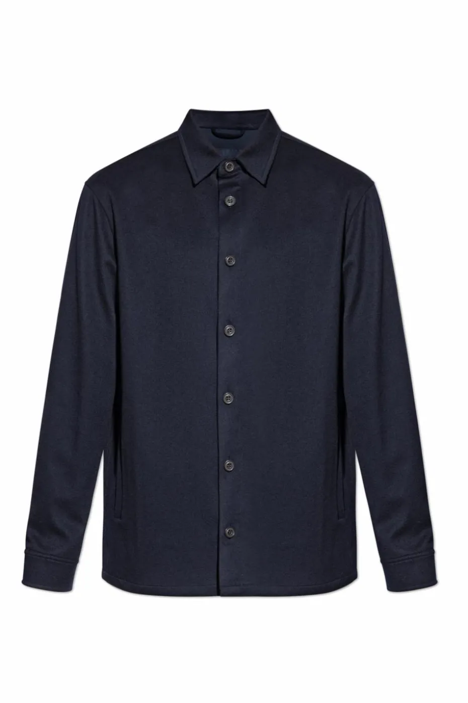 Paul & Shark NAVY BLUE Cashmere shirt with pocket