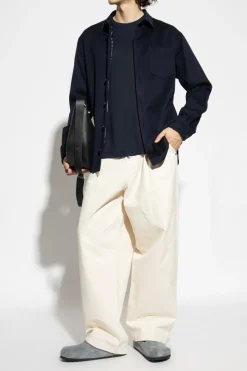 Paul & Shark NAVY BLUE Cashmere shirt with pocket