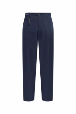 Paul & Shark NAVY BLUE Trousers with slightly tapered legs