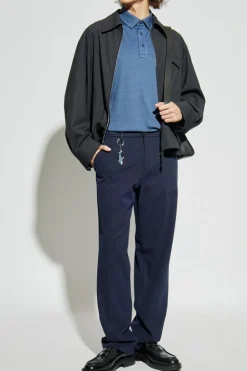 Paul & Shark NAVY BLUE Trousers with slightly tapered legs