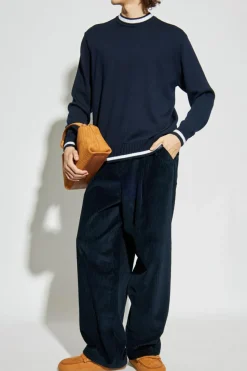 Paul & Shark NAVY BLUE Wool sweater with a crew neckline