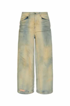 PDF beige Patterned jeans