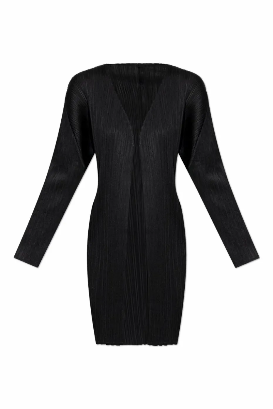 Pleats Please Issey Miyake BLACK Pleated Cardigan