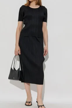 Pleats Please Issey Miyake BLACK Pleated top