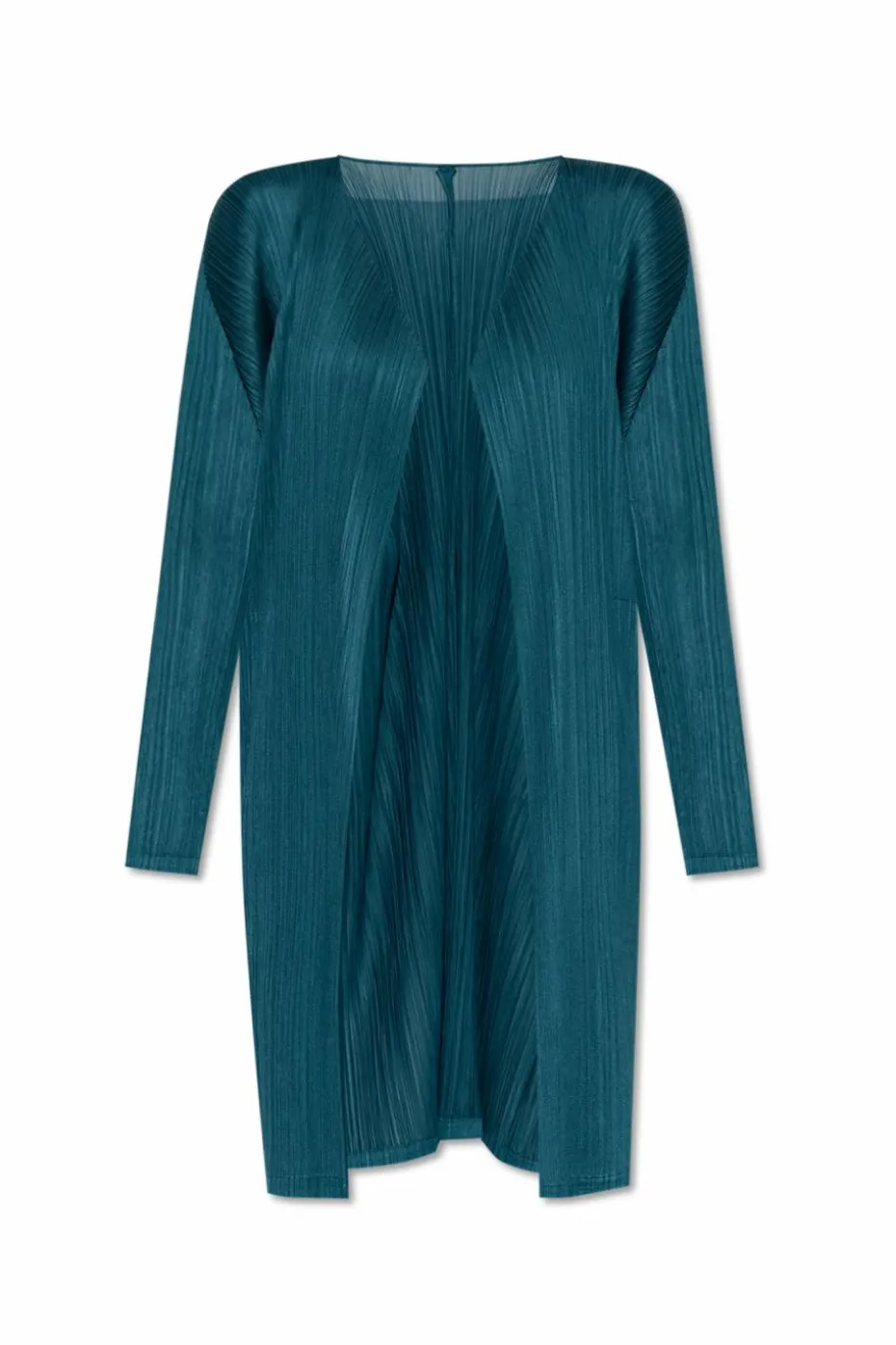 Pleats Please Issey Miyake GREEN Pleated coat