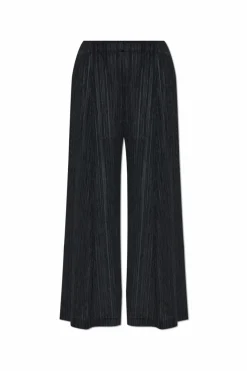 Pleats Please Issey Miyake BLACK Pleated trousers