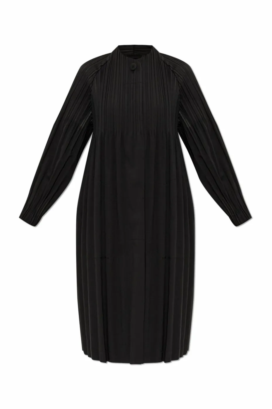 Pleats Please Issey Miyake BLACK Pleated coat
