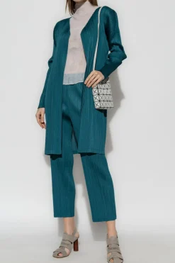 Pleats Please Issey Miyake GREEN Pleated pants