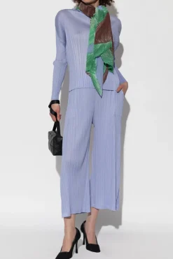 Pleats Please Issey Miyake PURPLE Pleated pants