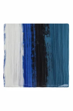 Pleats Please Issey Miyake BLUE Pleated scarf