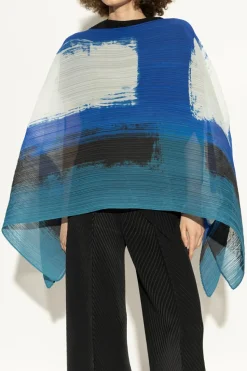 Pleats Please Issey Miyake BLUE Pleated scarf