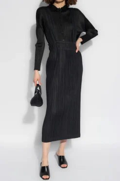 Pleats Please Issey Miyake BLACK Pleated shirt