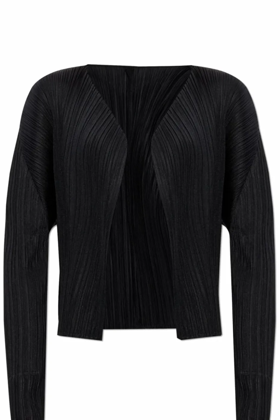 Pleats Please Issey Miyake BLACK Pleated cardigan