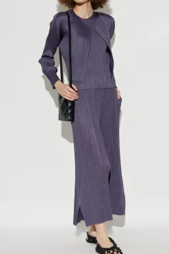 Pleats Please Issey Miyake PURPLE Pleated trousers