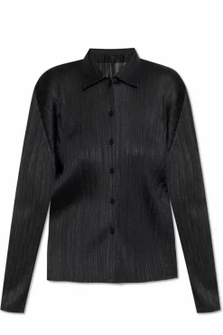 Pleats Please Issey Miyake BLACK Pleated shirt