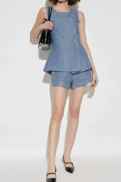 Posse BLUE Thea' linen shorts