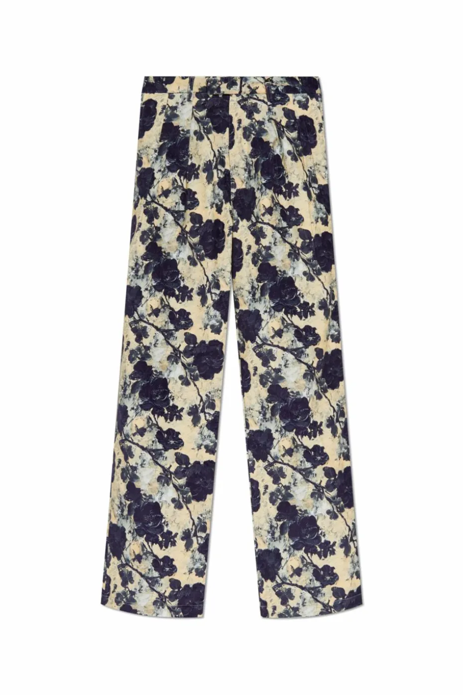 R13 cream Floral pattern pants