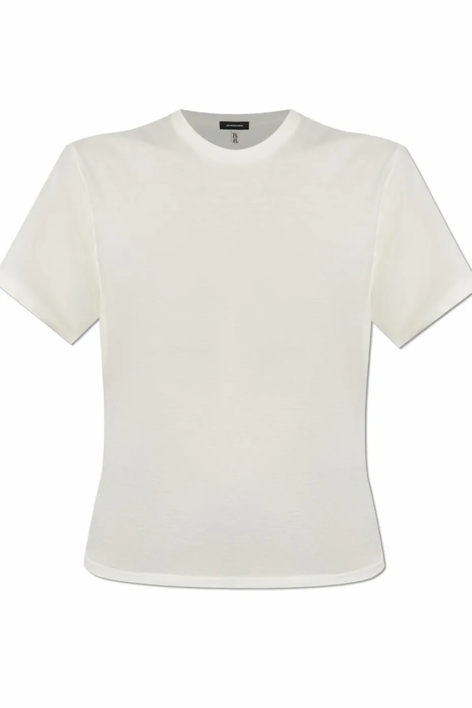 R13 cream T-shirt with cashmere trim