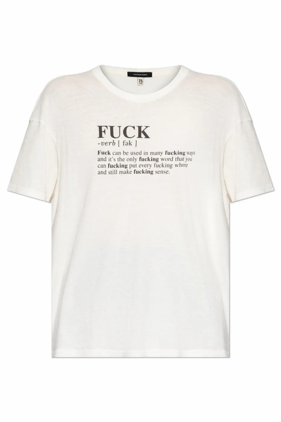 R13 cream T-shirt with print