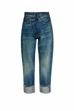 R13 NAVY BLUE Jeans with logo