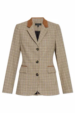 Rag & Bone beige Checked pattern blazer