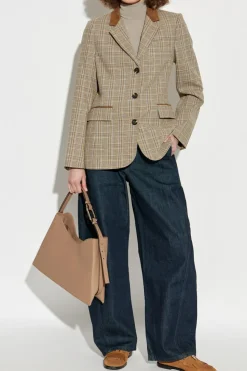 Rag & Bone beige Checked pattern blazer