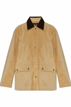 Rag & Bone beige Loose-fitting suede jacket