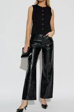 Rag & Bone BLACK Faux leather pants Shea