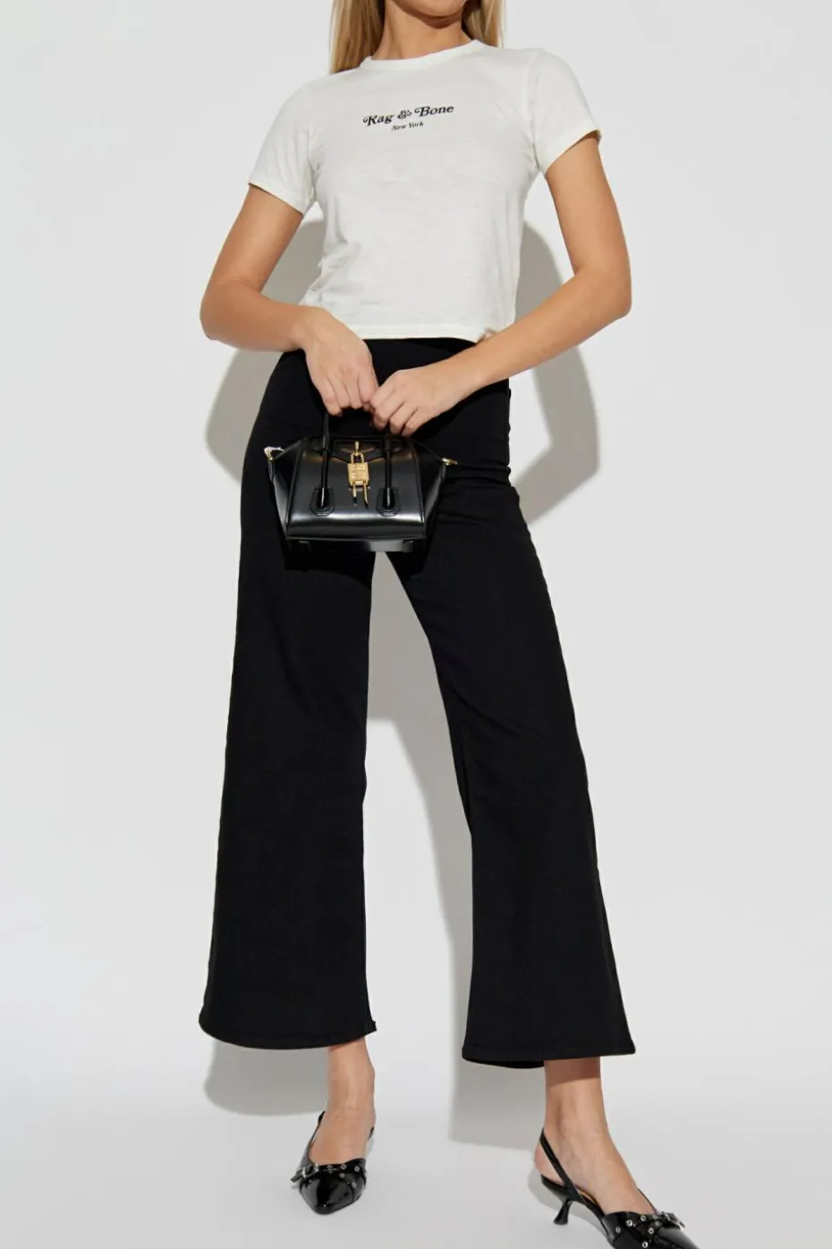 Rag & Bone BLACK High-waisted jeans 'Ankle'