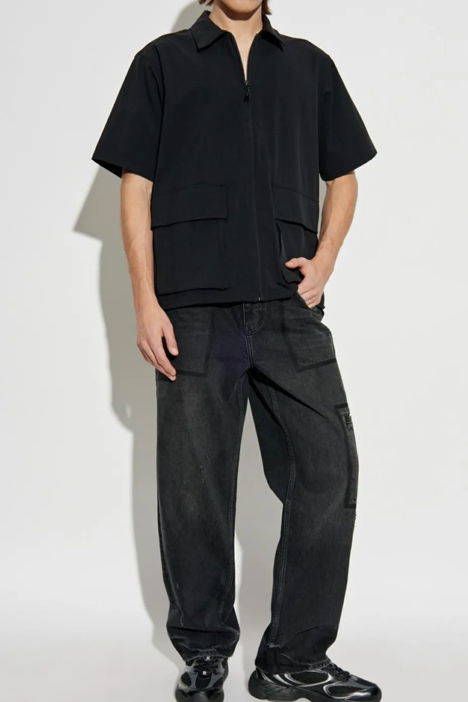 Rag & Bone BLACK Shirt with pockets