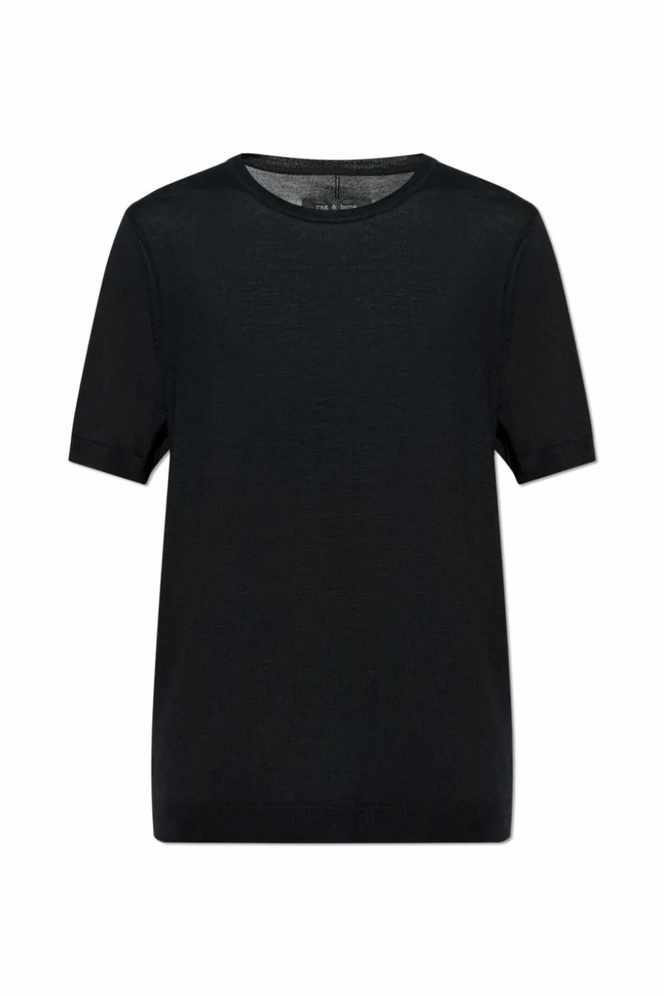 Rag & Bone BLACK T-shirt with a round neckline