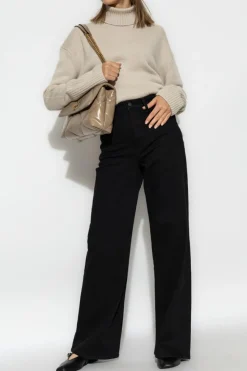 Rag & Bone BLACK Wide-Leg Jeans