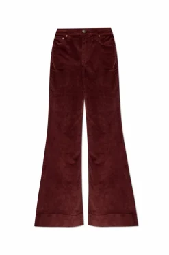 Rag & Bone BURGUNDY Corduroy pants with flared legs