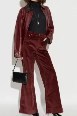 Rag & Bone BURGUNDY Corduroy pants with flared legs