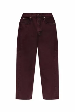 Rag & Bone BURGUNDY High-waisted jeans