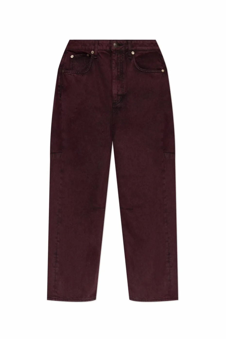 Rag & Bone BURGUNDY High-waisted jeans