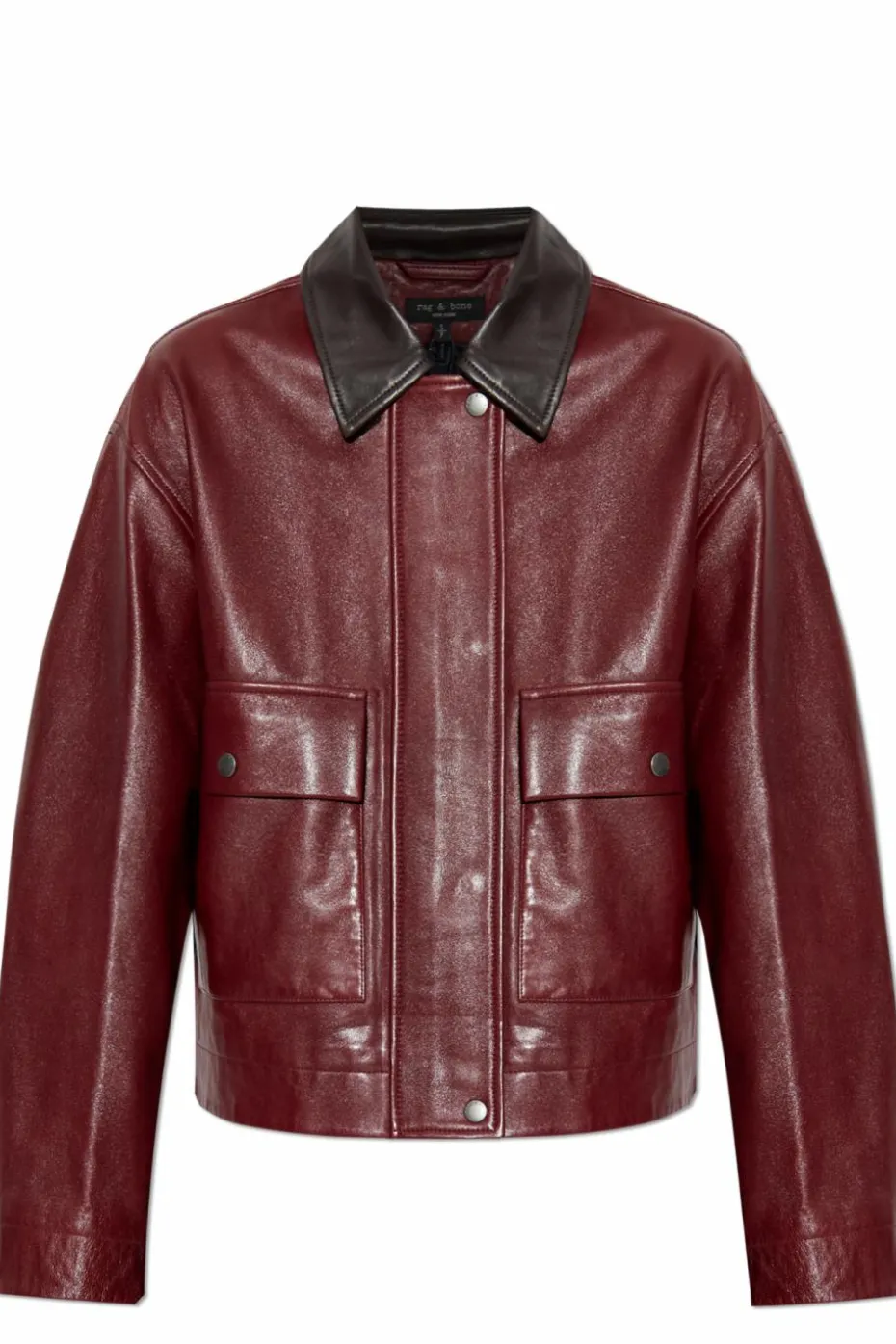 Rag & Bone BURGUNDY Leather jacket