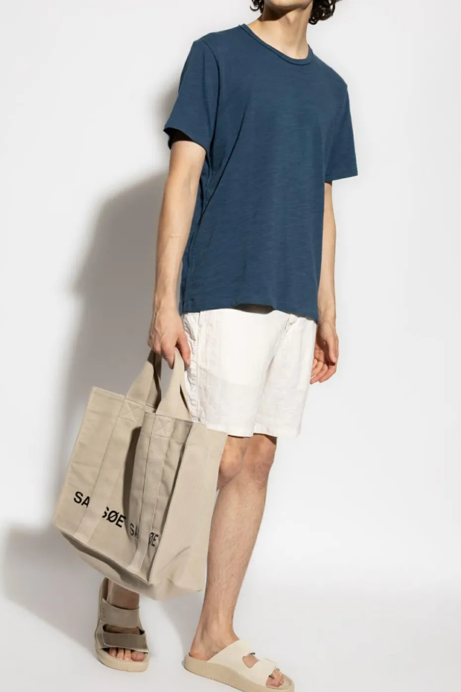 Rag & Bone cream Linen shorts