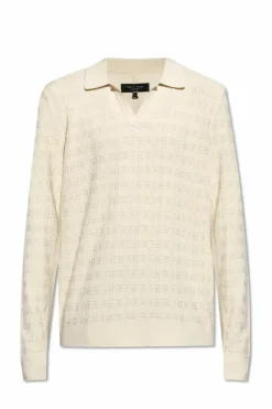 Rag & Bone cream Long sleeve polo