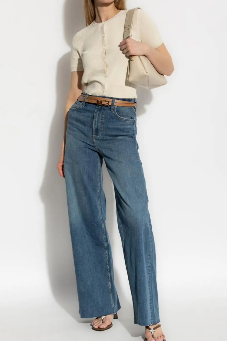 Rag & Bone cream Short-sleeved cardigan