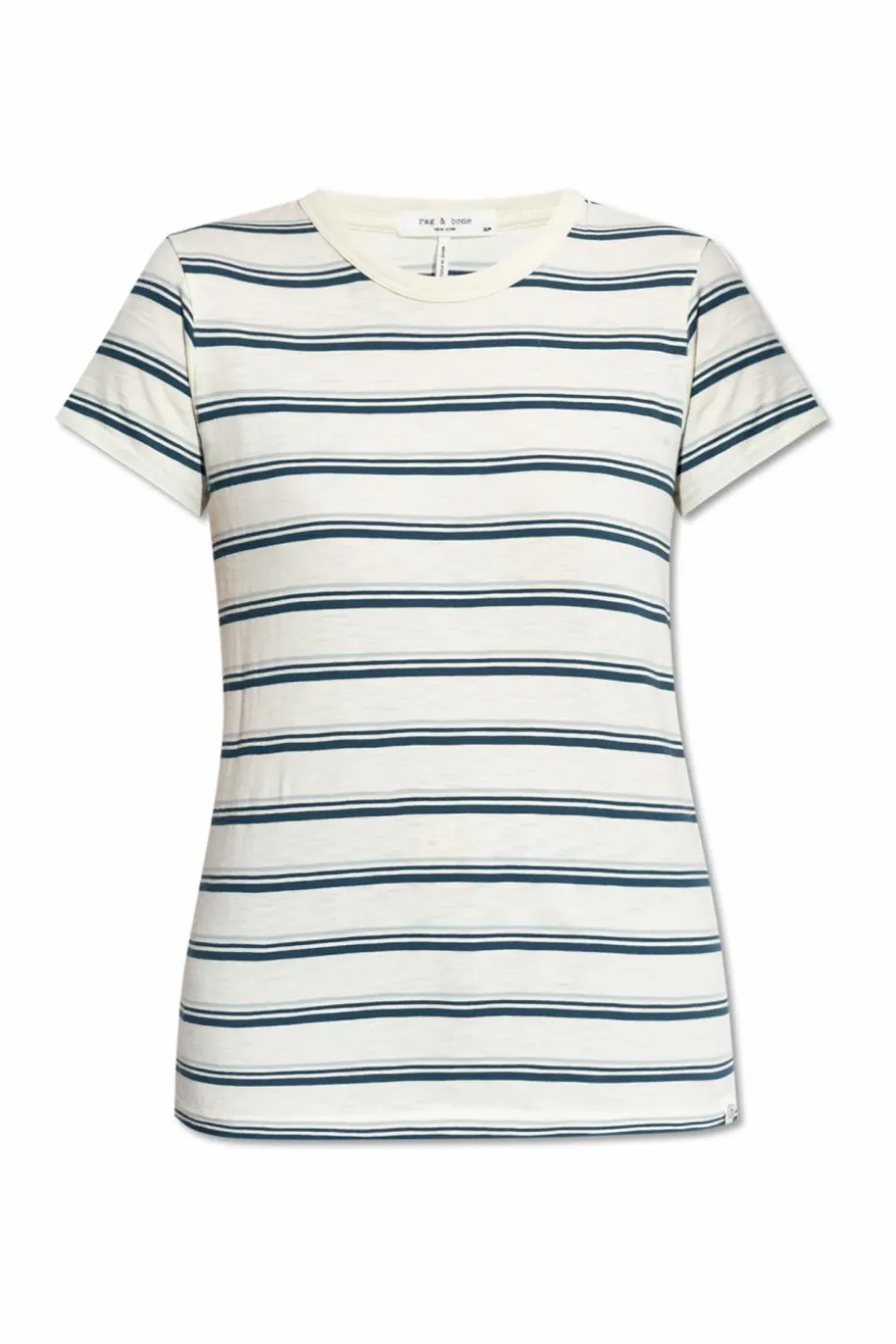 Rag & Bone cream T-shirt with striped pattern