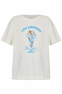 Rag & Bone cream T-shirt with print