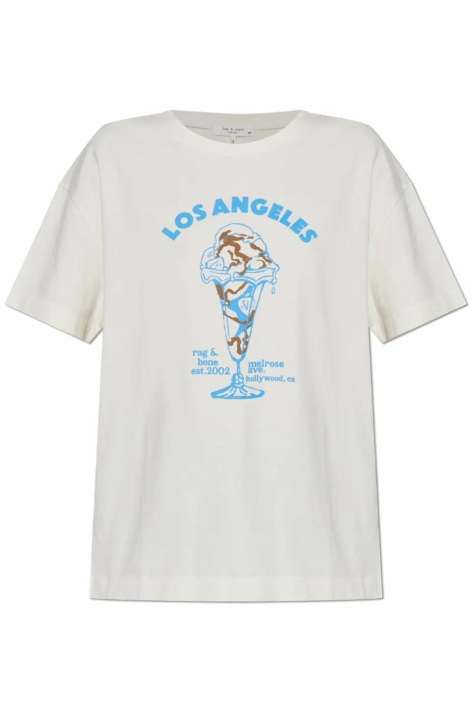Rag & Bone cream T-shirt with print