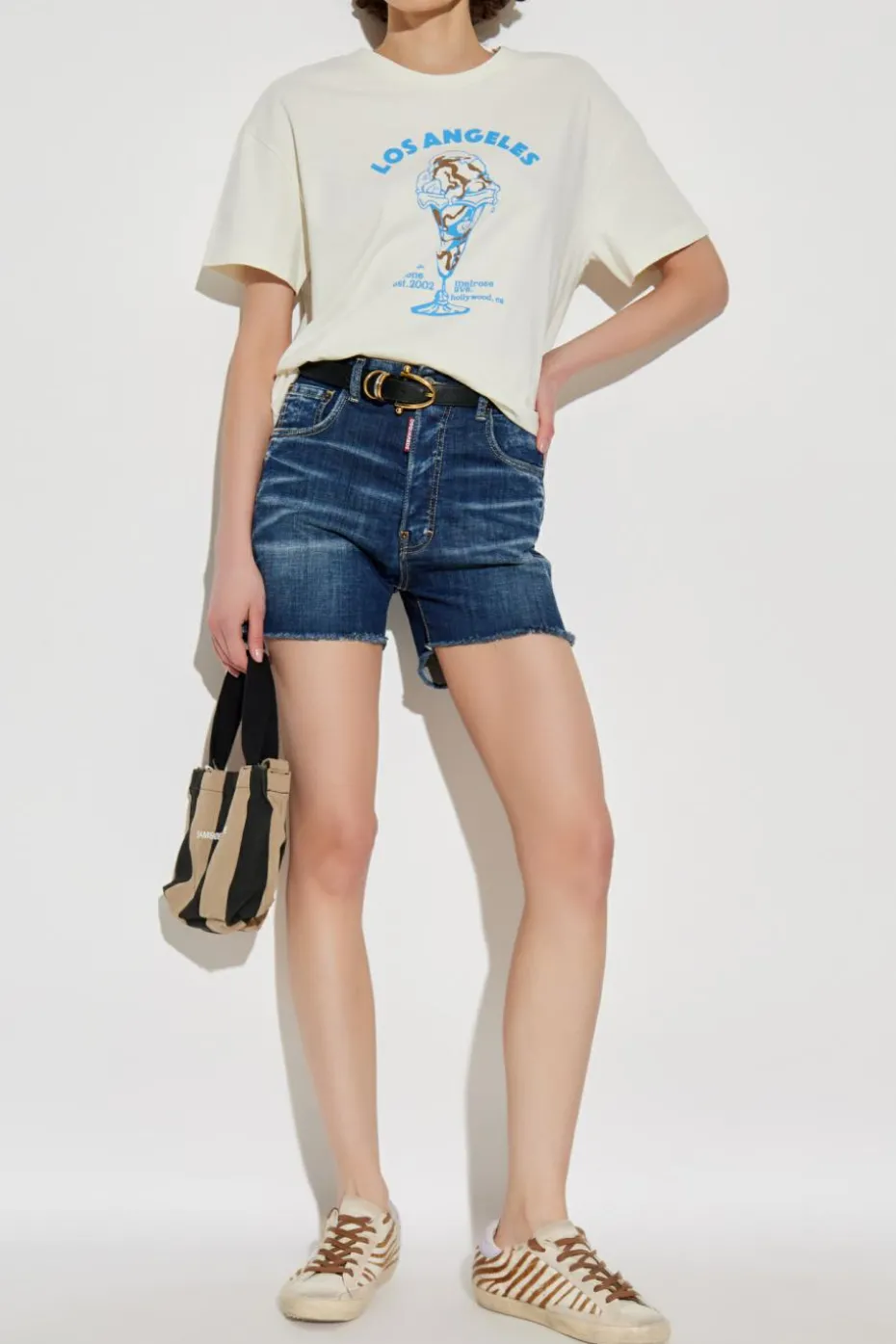 Rag & Bone cream T-shirt with print