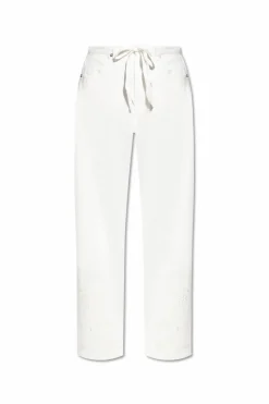 Rag & Bone WHITE Pants with openwork finishing