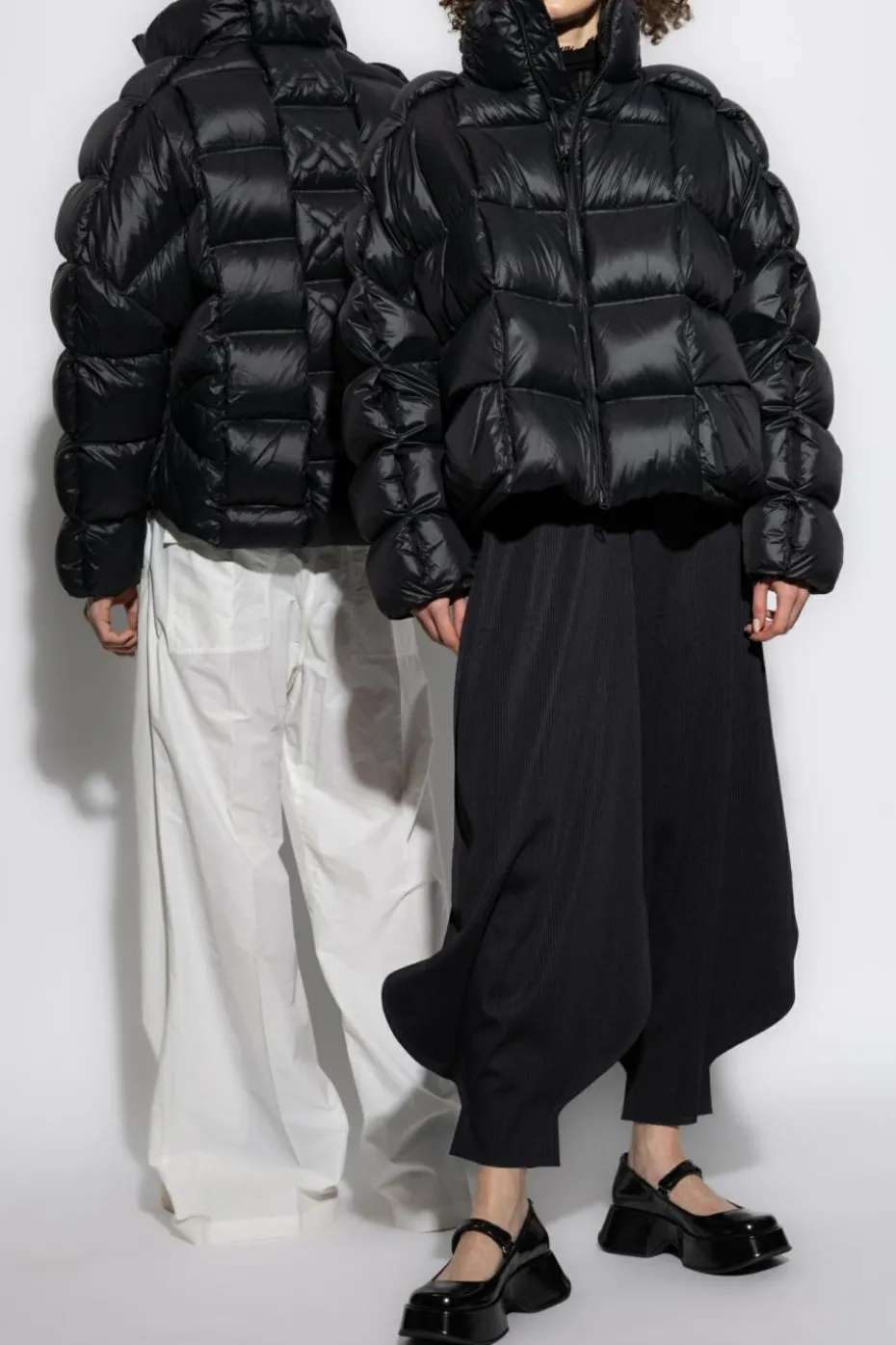 RAXXY BLACK Down jacket with hood